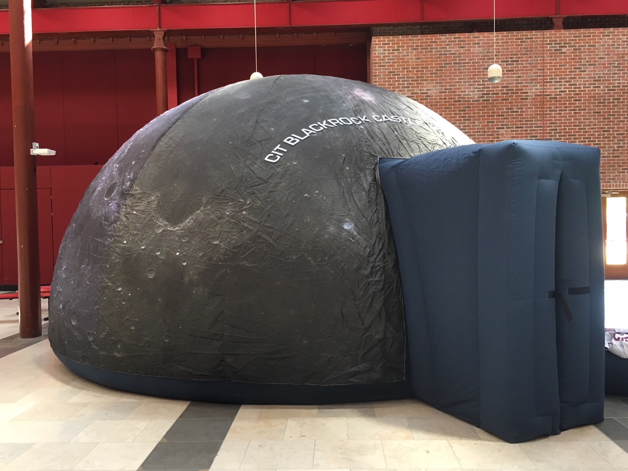 Photo of an inflatable planetarium dome
